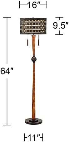 Hunter 64" Tall Rustic Modern Floor Lamp Living Room - image 11