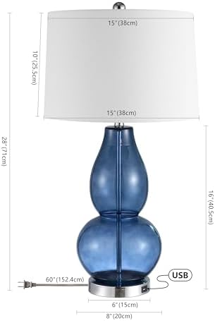 Lighting Collection Mercurio Double Gourd Blue and White Table Lamp, Set of 2 - image 11