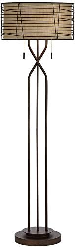 Marlowe 60 1/2" Tall Bronze Woven Metal Floor Lamp - image 11