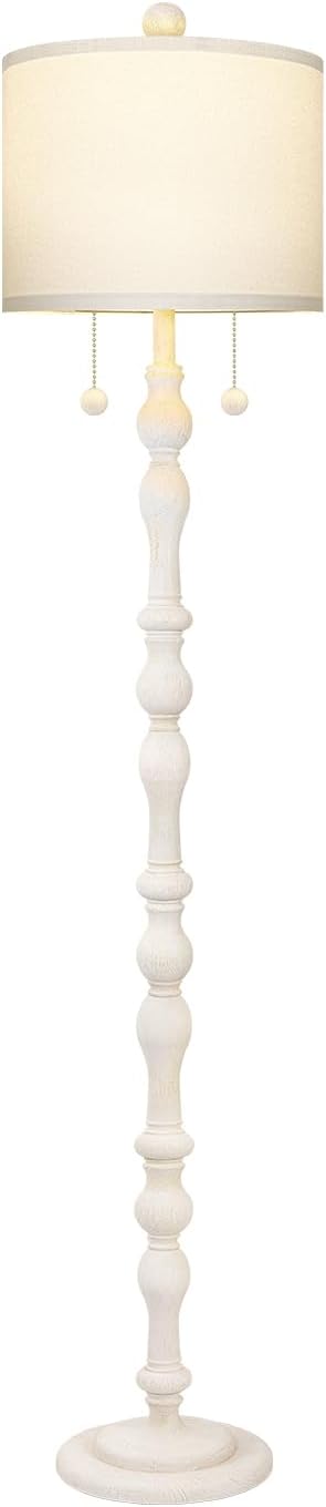 65.5" Natural Real Wood Boho Floor Lamp for Living Room Bedroom - image 8