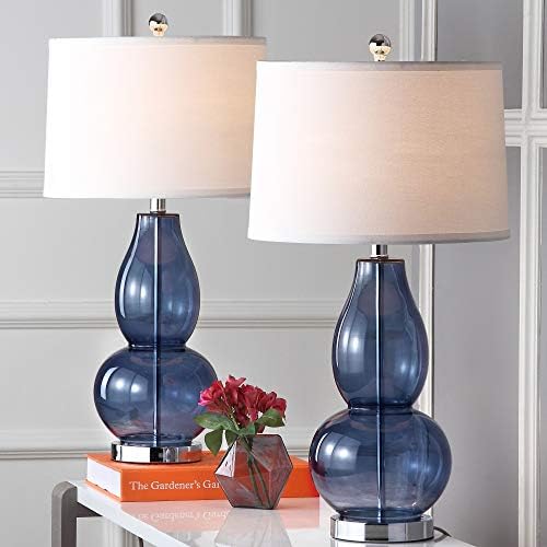 Lighting Collection Mercurio Double Gourd Blue and White Table Lamp, Set of 2 - image 12