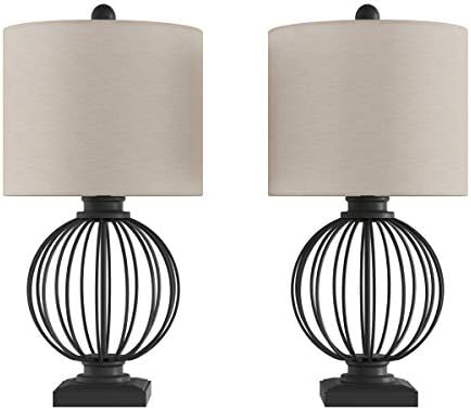 Modern Table Lamps, Black, Set of 2, 13” x 26” - image 8