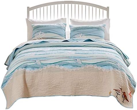Maui Embroidered Coastal Quilt Set, King/California King (3-Piece) - image 12