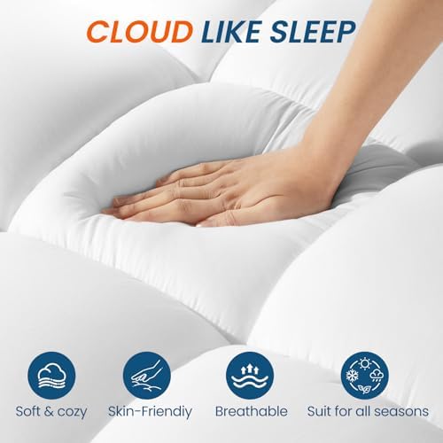 4 Inch Memory Foam Dual-Layer Mattress Topper Queen Size - 2Inch 1000GSM Quilted Pillow Top with Down-Alternative + 2Inch 5-Zone Egg Crate Memory Foam（60"x80"） - image 11