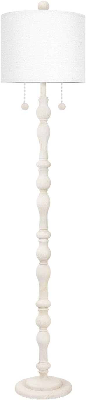 65.5" Natural Real Wood Boho Floor Lamp for Living Room Bedroom - image 7