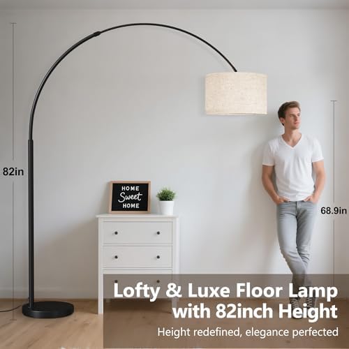 82" Tall Arc Floor Lamp for Living Room, Large Standing Arched Lamp - image 12