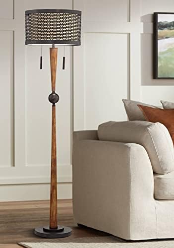 Hunter 64" Tall Rustic Modern Floor Lamp Living Room - image 8