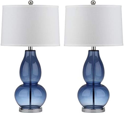 Lighting Collection Mercurio Double Gourd Blue and White Table Lamp, Set of 2 - image 9