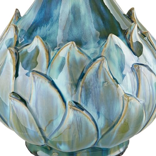 29 1/2" Tall Table Lamps Set of 2 Blue Green Ceramic Coastal Modern - image 12