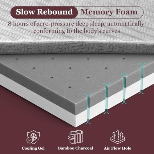 3 Inch King Size Extra Firm Mattress Topper for Pressure Relief - image 11
