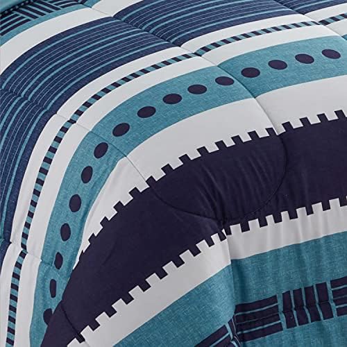 7 Piece Comforter Set Bag Solid Color All Season Soft Down Alternative Blanket & Luxurious Microfiber Bed Sheets, Marino, Full (Pack of 4, 28 Count Total) - image 10