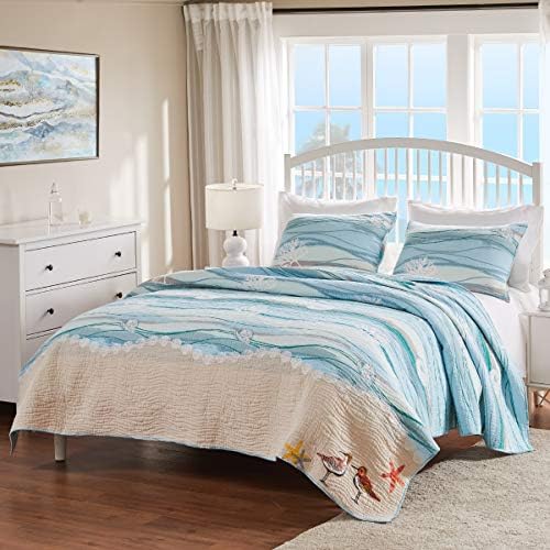 Maui Embroidered Coastal Quilt Set, King/California King (3-Piece) - image 9