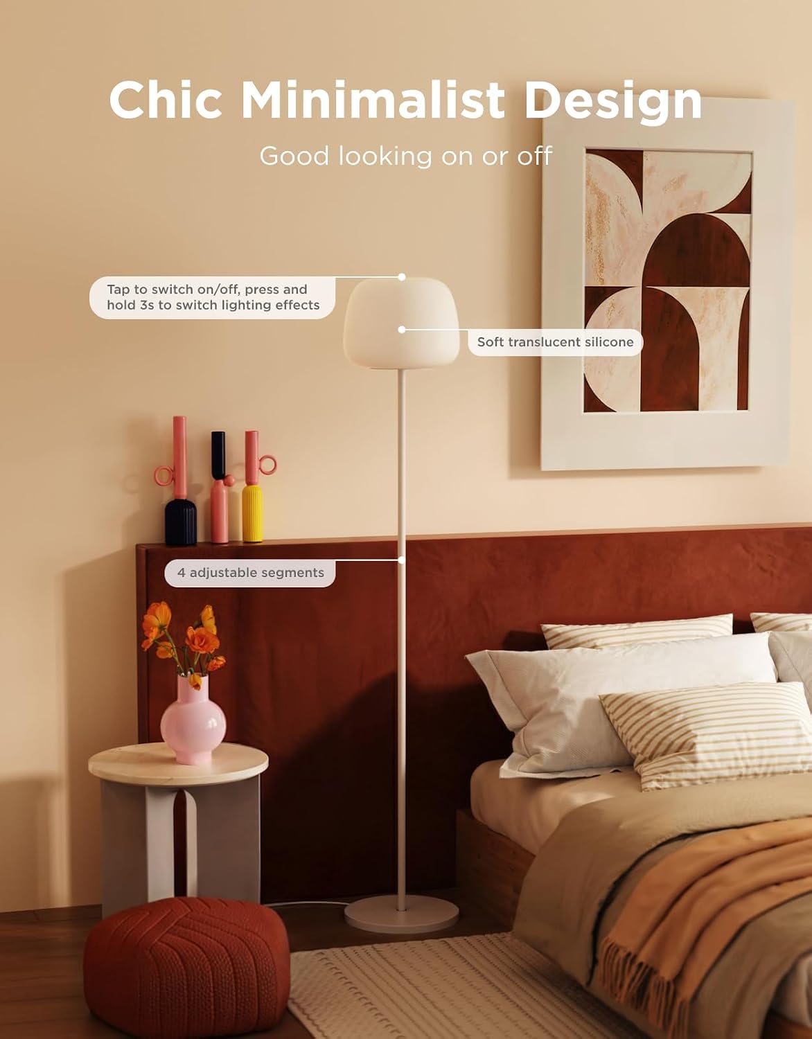 Lantern Floor Lamp, Halo Gradient RGBIC Smart Corner Lamp for Bedroom - image 4