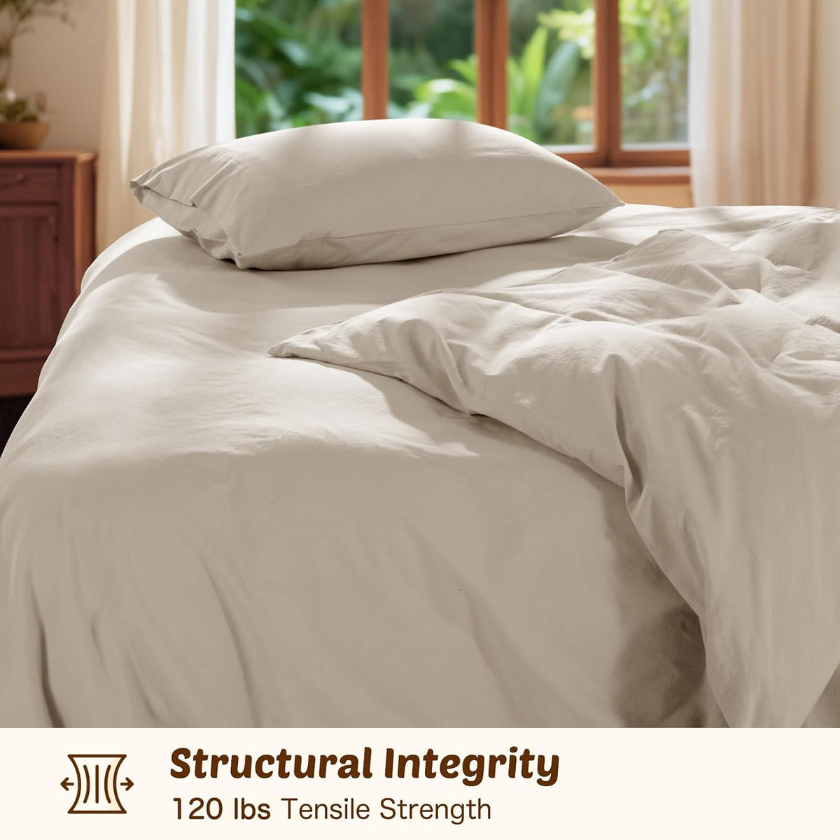 100% Linen Duvet Cover Set King Size,Durable Comforter Cover - image 5