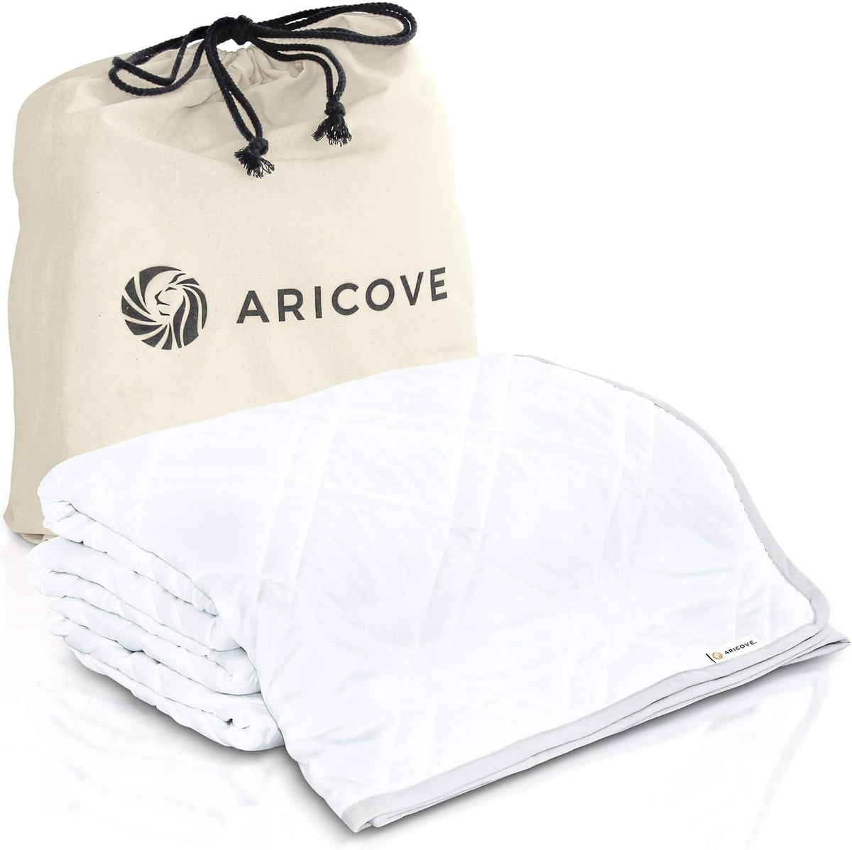 Cooling Weighted Blanket for Adults, 15 lbs, Full/Queen Size Weighted Blanket, 60x80 inches, Silky Soft Bamboo Viscose, Machine Washable, White - image 11