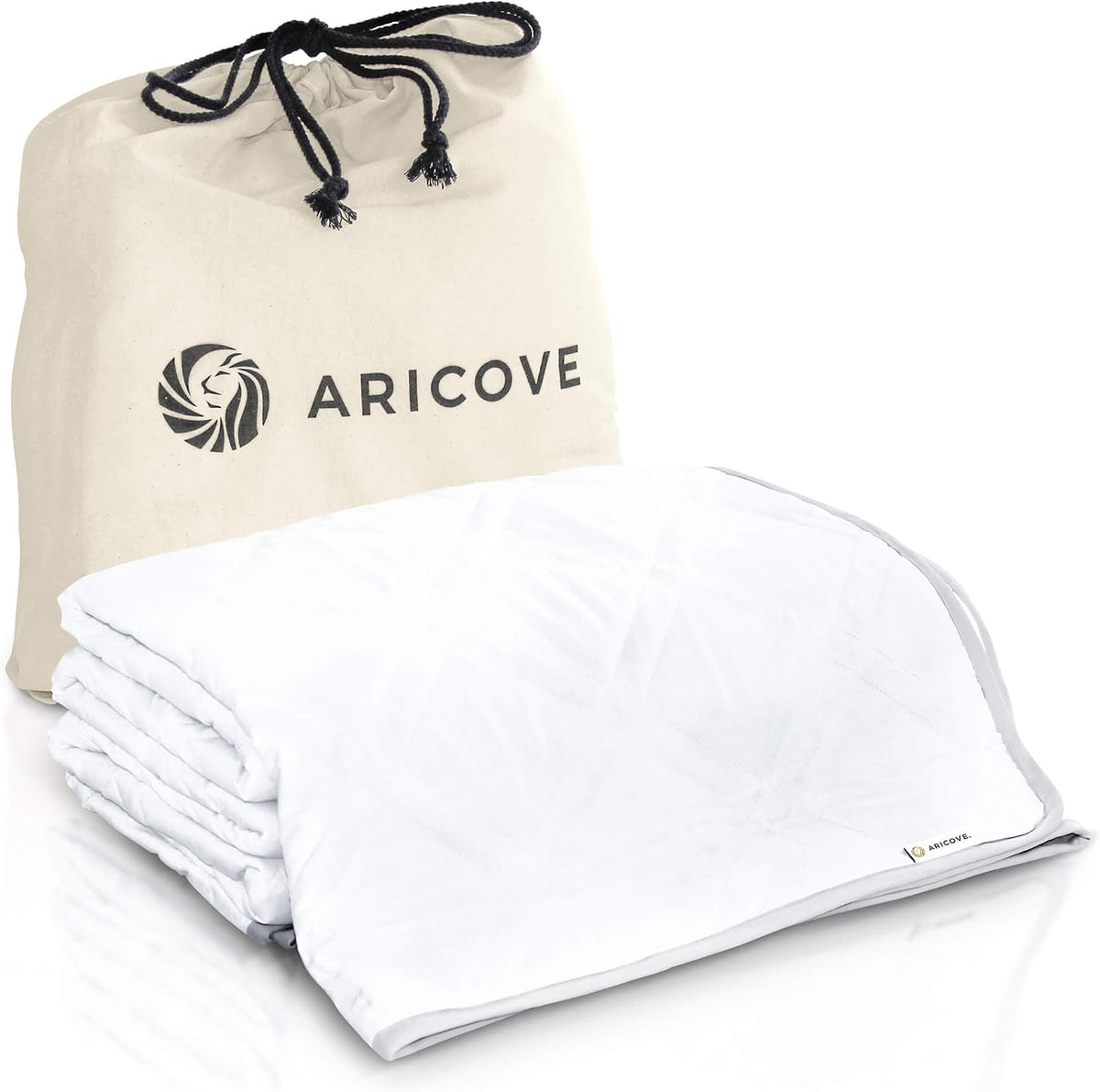 Cooling Weighted Blanket for Adults, 15 lbs, Full/Queen Size Weighted Blanket, 60x80 inches, Silky Soft Bamboo Viscose, Machine Washable, White - image 12