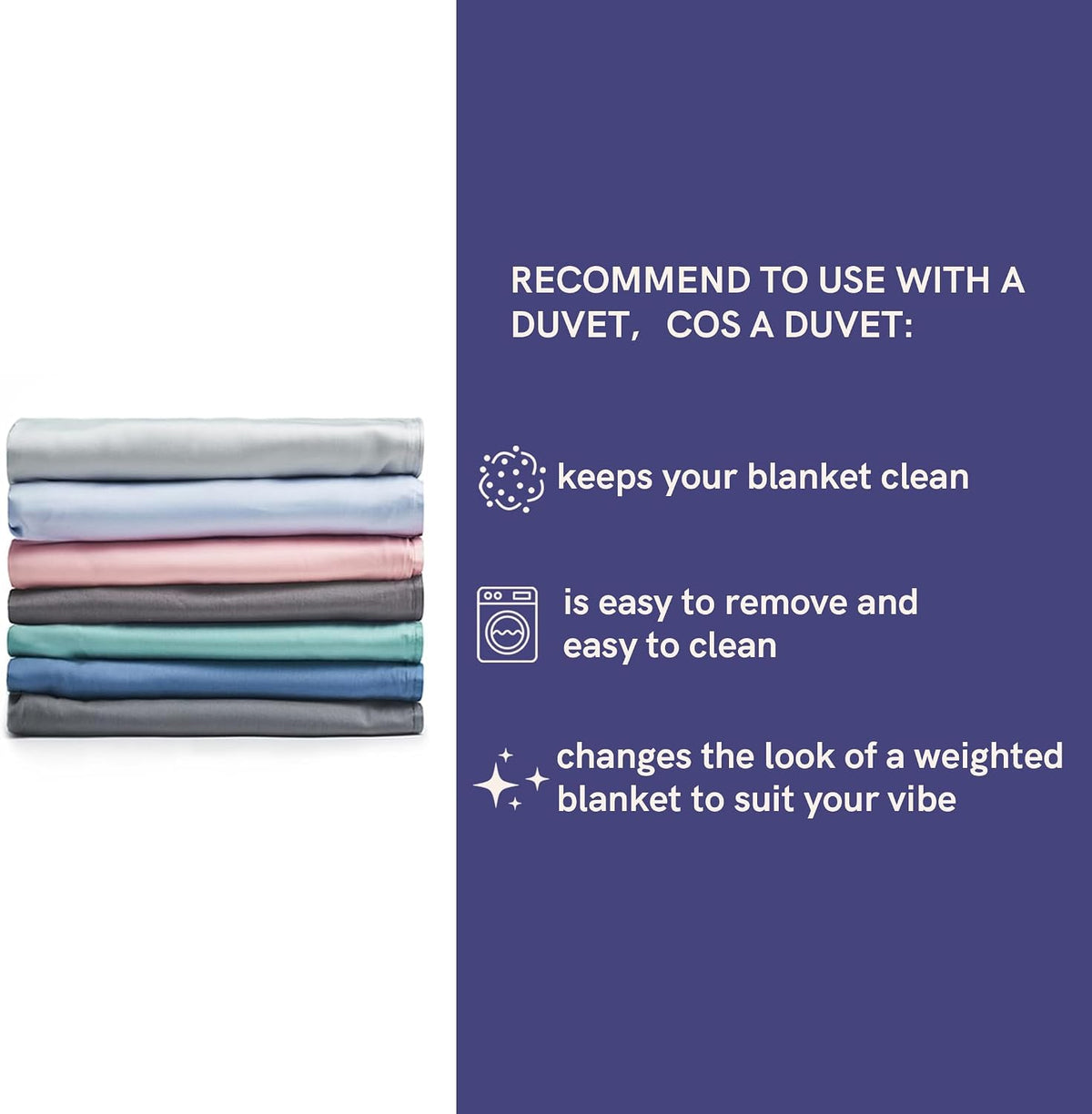 King Size Cooling Weighted Blanket for Adults (88x104 Inches, 30 Pounds, Blue Grey), Perfect for Hot Sleepers with Cooling Rayon/Glass Beads, Heavy Bed Blanket for Couple on Queen or King Bed - image 7