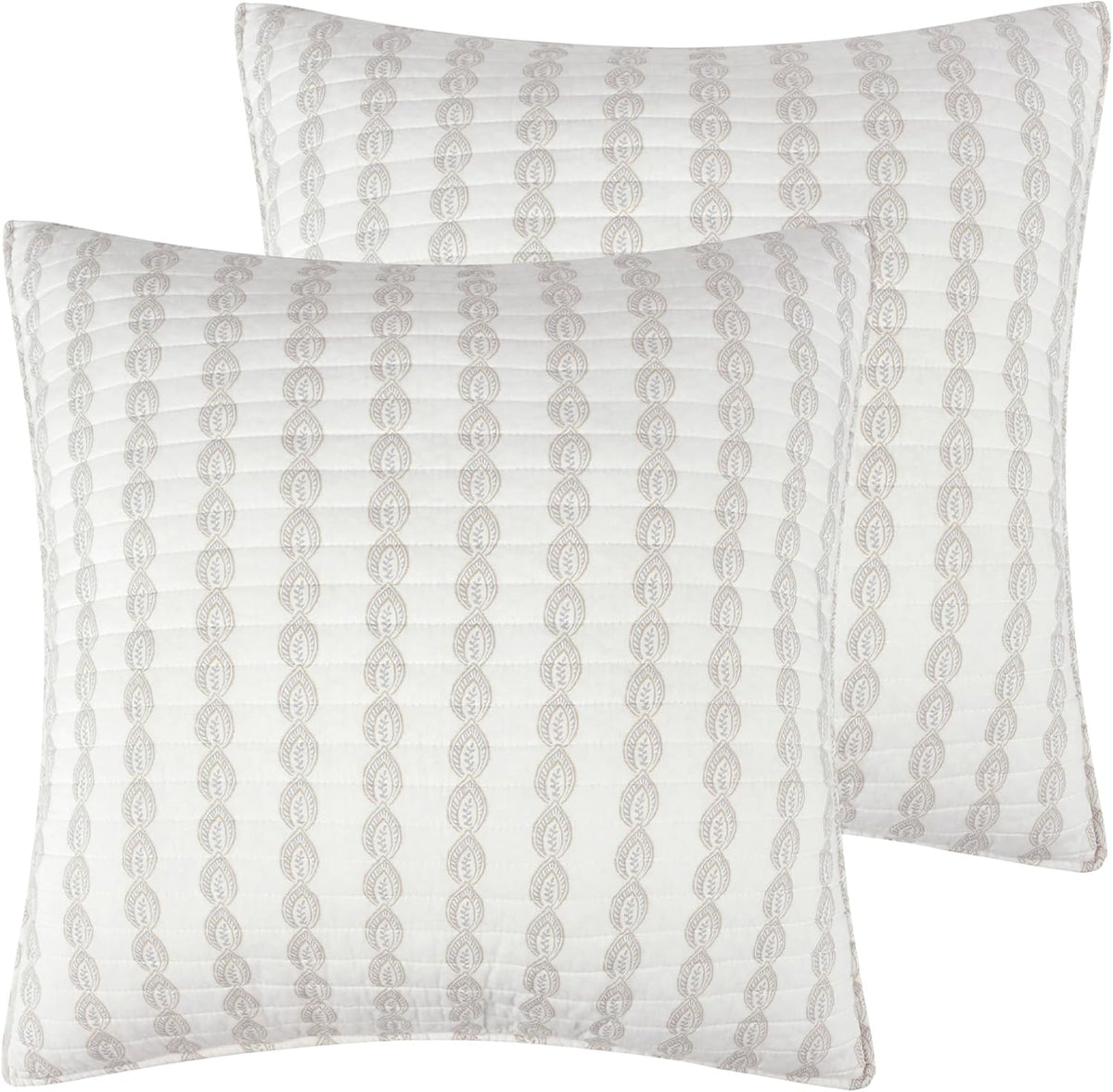 Selesta Blush Quilt Set - King Quilt and Two King Shams - Floral - Blush Taupe Grey - Quilt (106x92in.) and Shams (20x36in.) - Reversible - Cotton - image 9