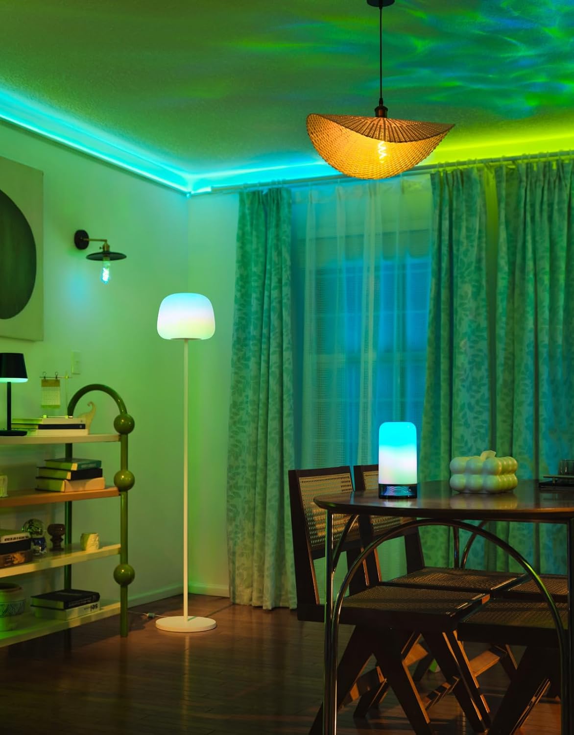 Lantern Floor Lamp, Halo Gradient RGBIC Smart Corner Lamp for Bedroom - image 10