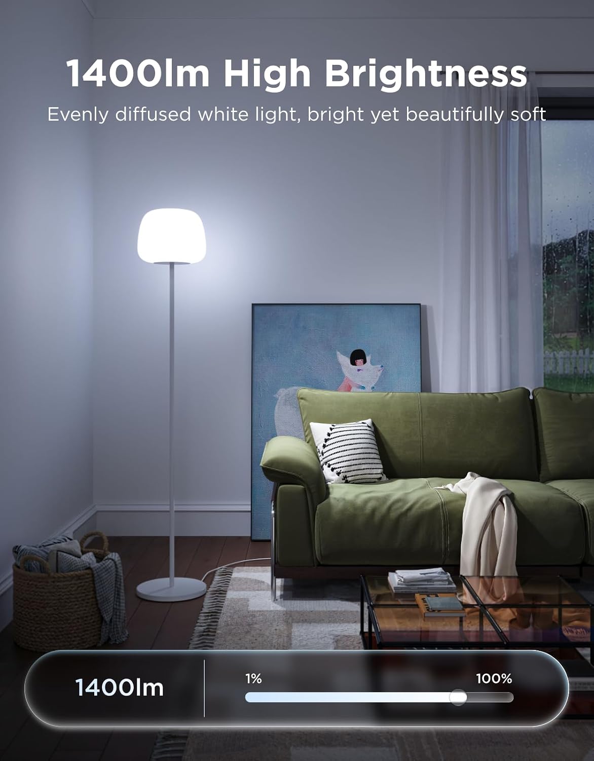 Lantern Floor Lamp, Halo Gradient RGBIC Smart Corner Lamp for Bedroom - image 7