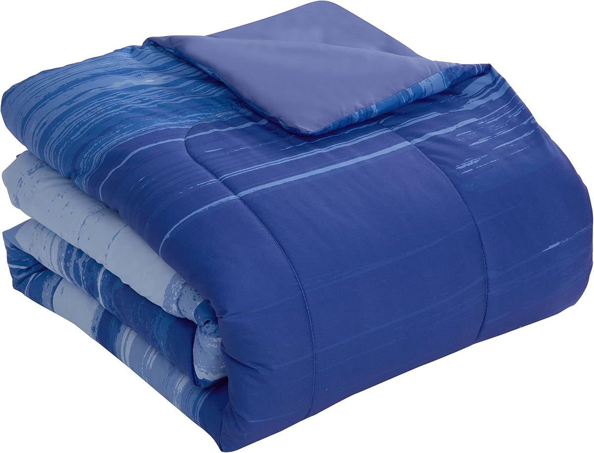 7 Piece Comforter Set Bag Solid Color All Season Soft Down Alternative Blanket & Luxurious Microfiber Bed Sheets, Siena, Twin (Pack of 4, 28 Count Total) - image 5