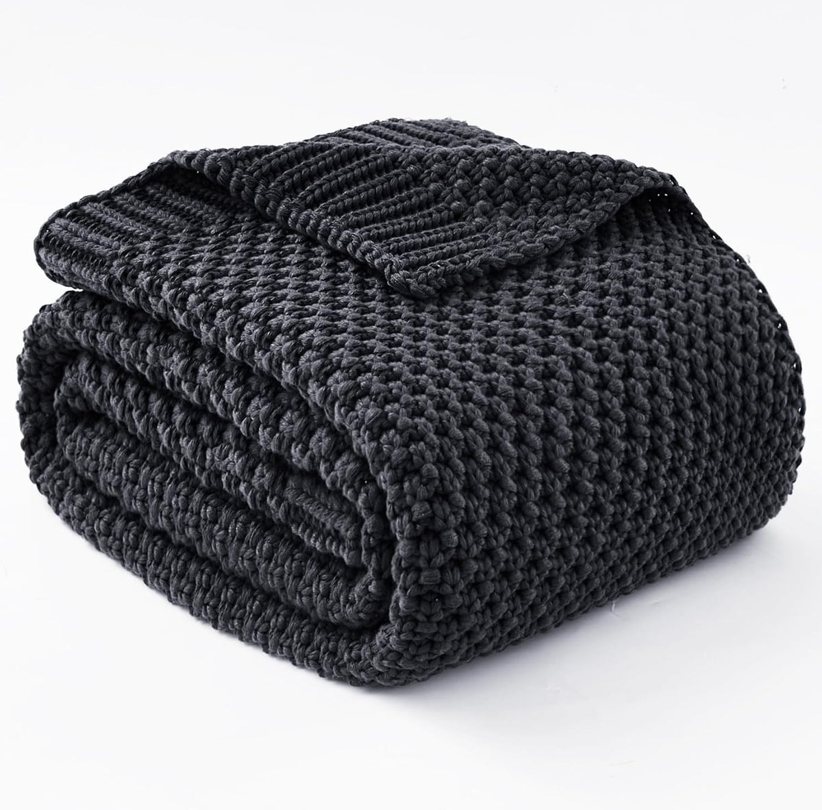 Knitted Weighted Blanket - 60"x80" 20lbs Queen Size Cooling Chunky Knit Heavy Blanket for Adults Cable Yarn Knit Decorative No Beads Soft Cozy and Cooling Weighted Throw Machine Washable