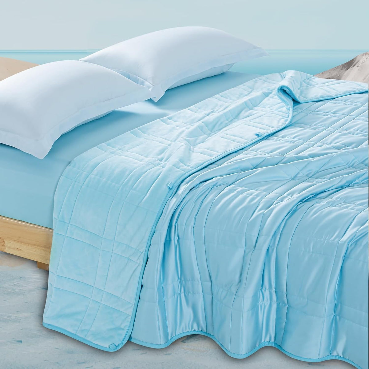 Queen Size Weighted Blanket 80''x87''(30lbs, Double-Sided), Warm Short Plush and Cool Tencel Fabric Reversible Weighted Blanket for Adult - Carry Bag Included - image 11