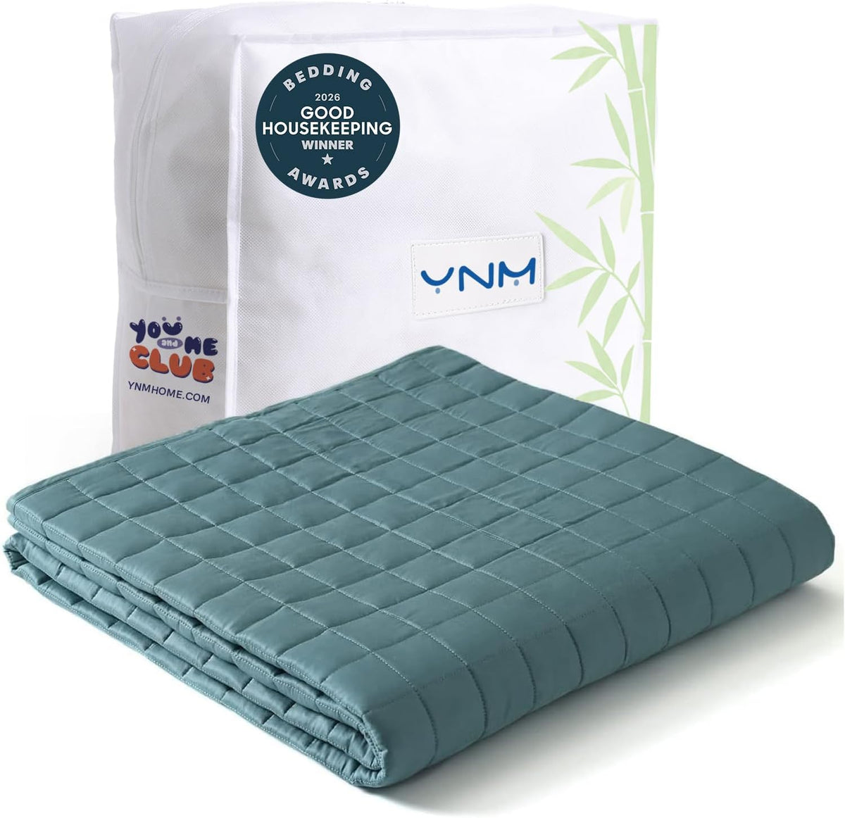 King Size Cooling Weighted Blanket for Adults (88x104 Inches, 30 Pounds, Blue Grey), Perfect for Hot Sleepers with Cooling Rayon/Glass Beads, Heavy Bed Blanket for Couple on Queen or King Bed - image 12