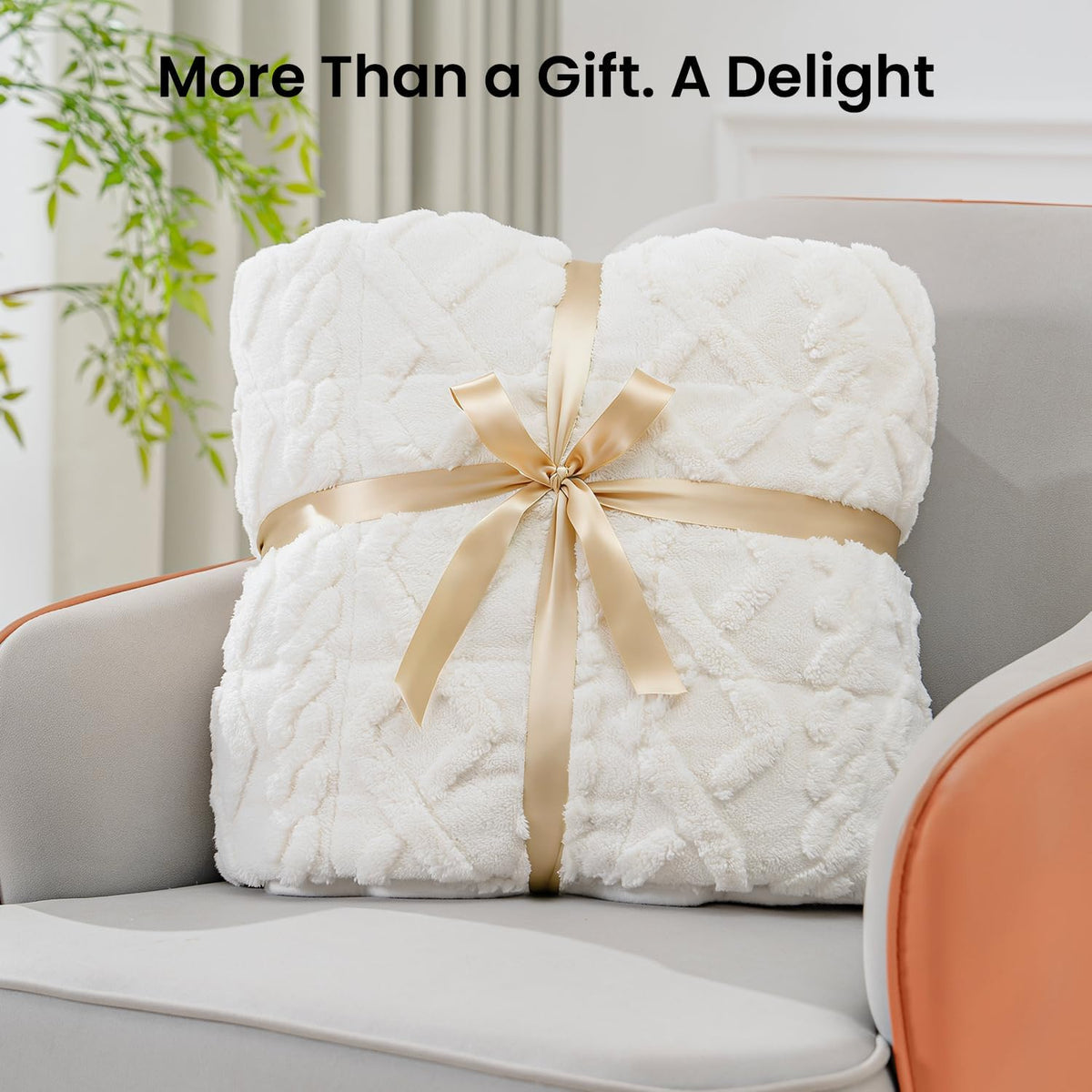 King Size Weighted Blankets for Adults 15lbs,Cream White,80" x 87" - image 8