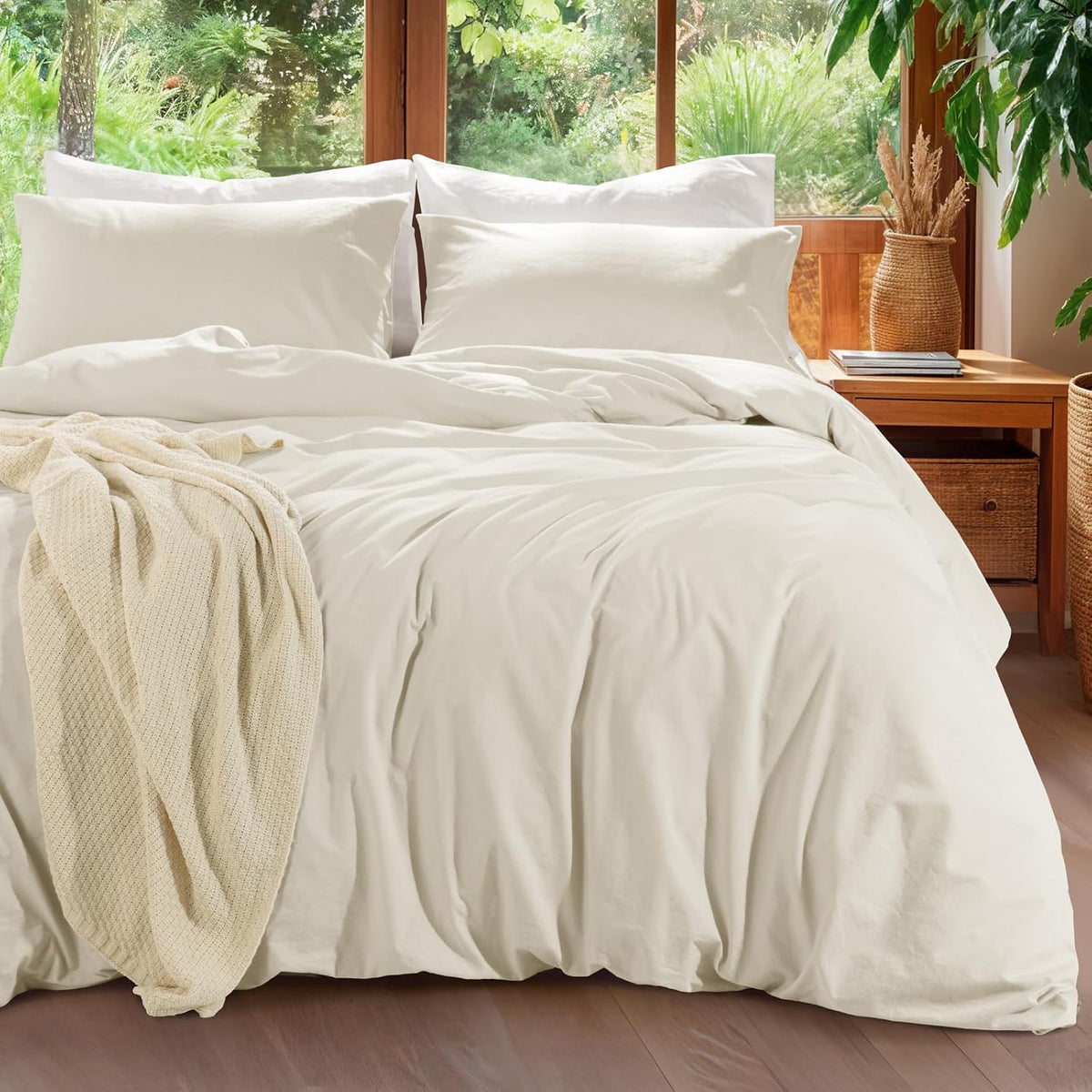 100% Linen Duvet Cover Set King Size,Durable Comforter Cover - image 10