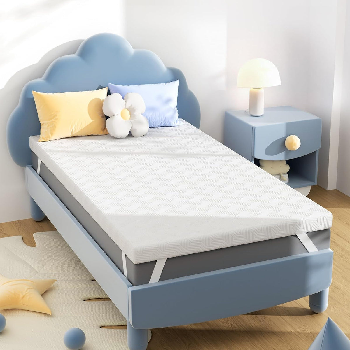 3 Inch Egg Crate Memory Foam Mattress Topper Queen Size - image 9