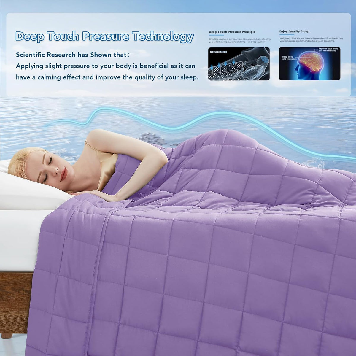 Knitted Weighted Blanket - 60"x80" 20lbs Queen Size Cooling Chunky Knit Heavy Blanket for Adults Cable Yarn Knit Decorative No Beads Soft Cozy and Cooling Weighted Throw Machine Washable - image 10