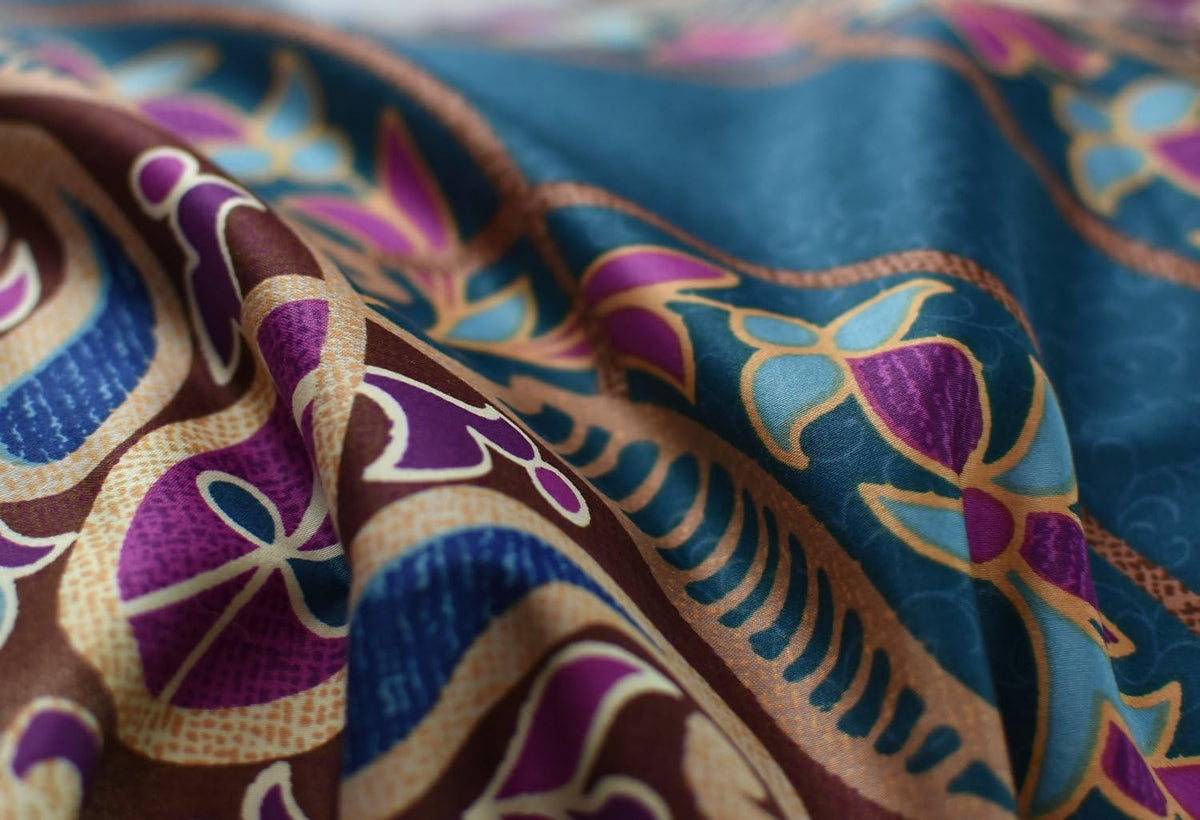 Damask Medallion Duvet Cover, Luxury Paisley Print Bedding Set, 400 Thread Count Egyptian Cotton (Teal, King) - image 5