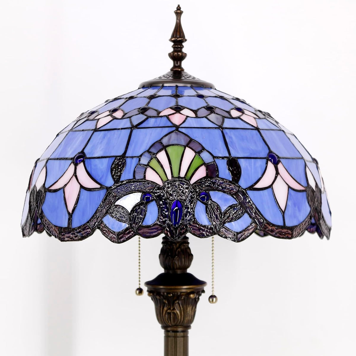 Tiffany Floor Lamp 64 Inch Stained Glass Standing Reading Light - image 7