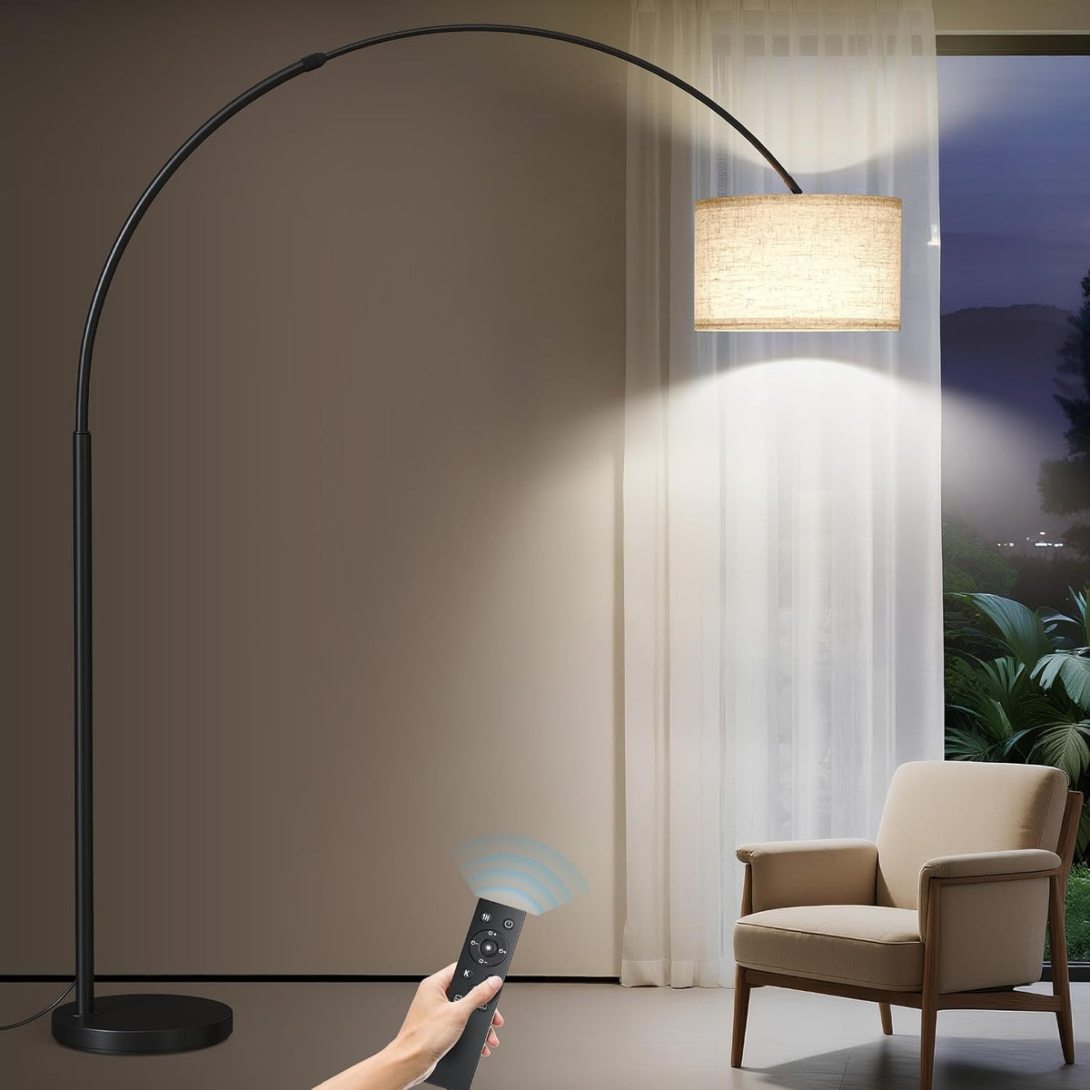 82" Tall Arc Floor Lamp for Living Room, Large Standing Arched Lamp - image 10