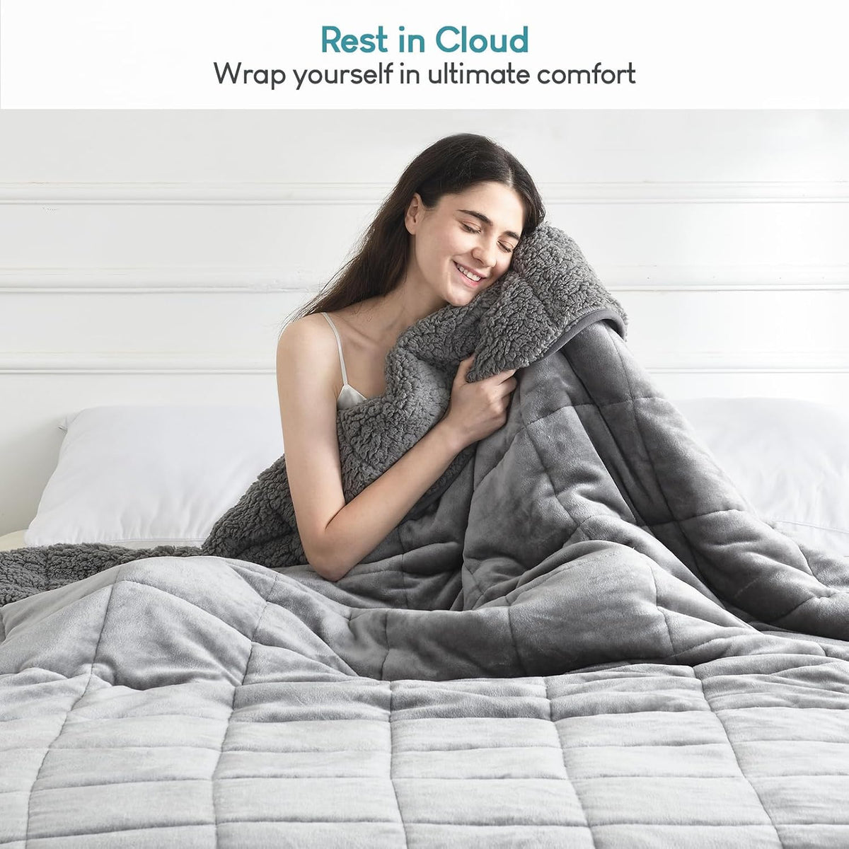 Weighted Blanket 20lbs for Adults King Queen Size 90"x90" Soft - image 6