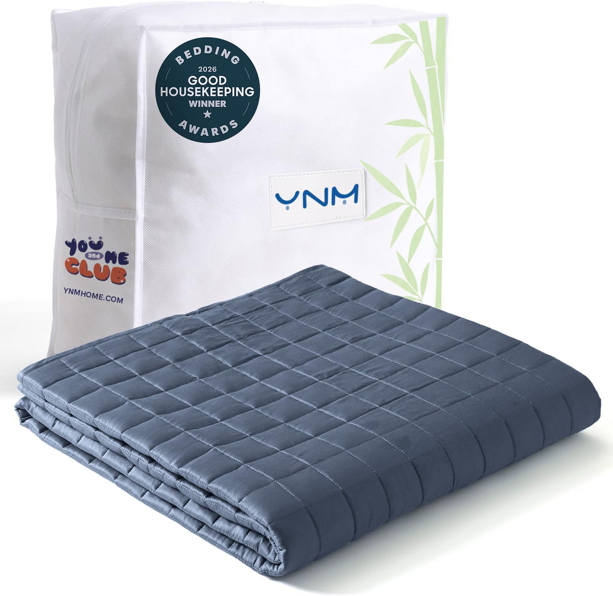 King Size Cooling Weighted Blanket for Adults (88x104 Inches, 30 Pounds, Blue Grey), Perfect for Hot Sleepers with Cooling Rayon/Glass Beads, Heavy Bed Blanket for Couple on Queen or King Bed