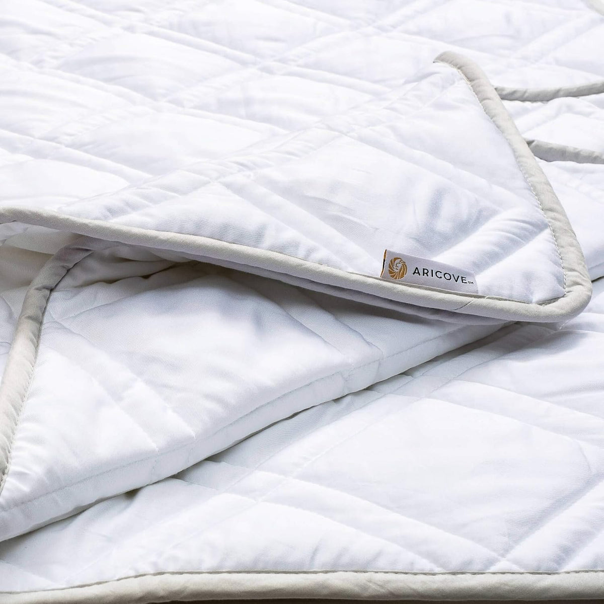 Cooling Weighted Blanket for Adults, 15 lbs, Full/Queen Size Weighted Blanket, 60x80 inches, Silky Soft Bamboo Viscose, Machine Washable, White - image 9