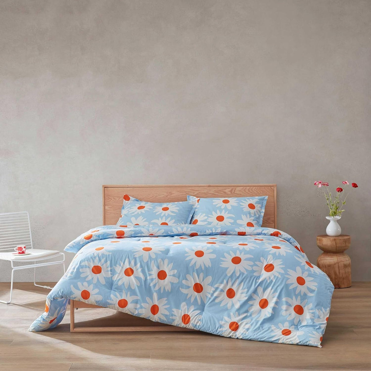 King Duvet Cover Set with Shams, Cotton, Button Closure - image 7