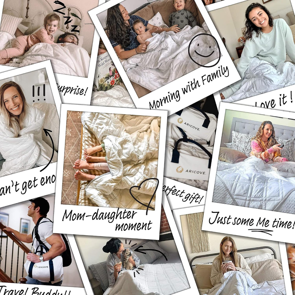 Cooling Weighted Blanket for Adults, 15 lbs, Full/Queen Size Weighted Blanket, 60x80 inches, Silky Soft Bamboo Viscose, Machine Washable, White - image 7