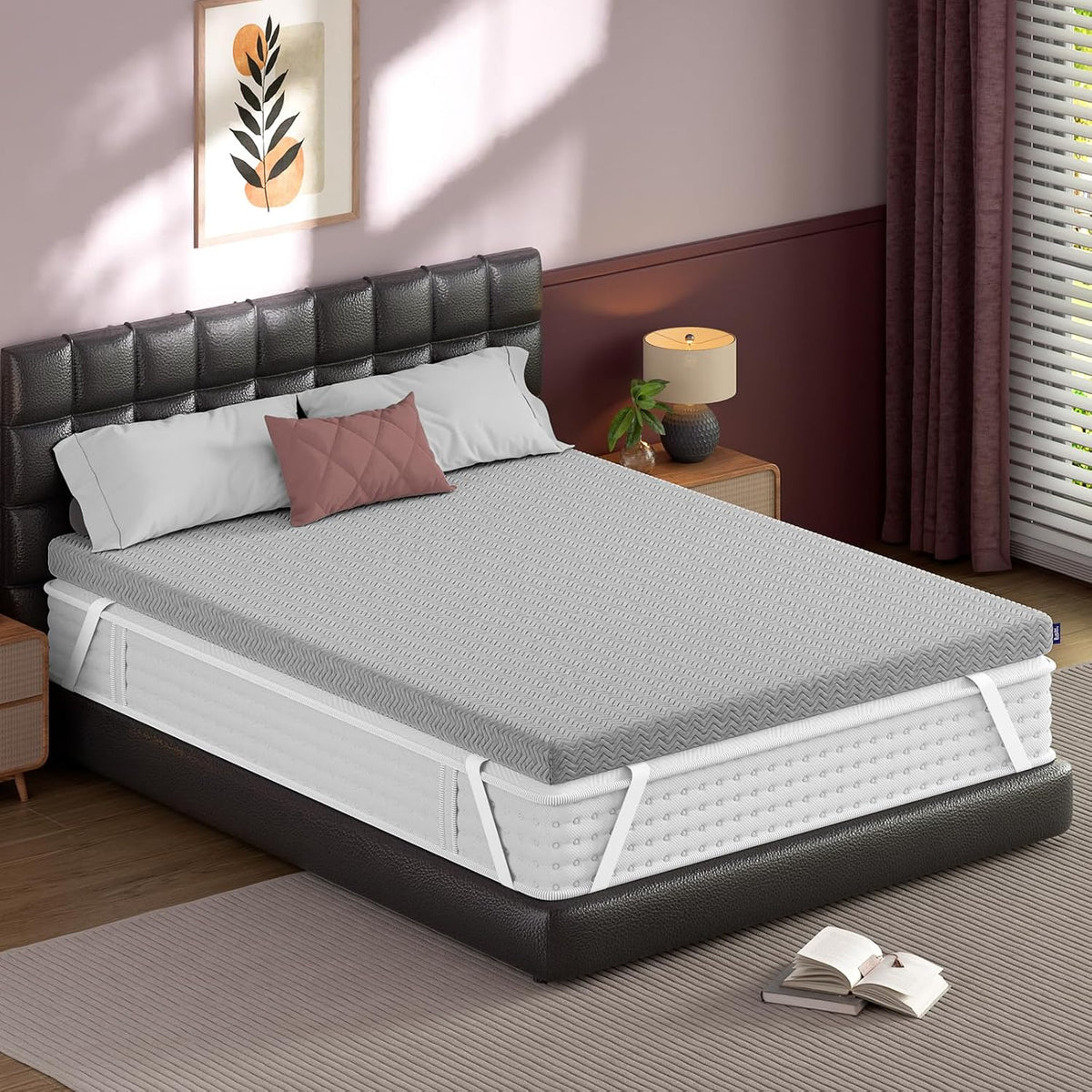 3 Inch King Size Extra Firm Mattress Topper for Pressure Relief - image 7