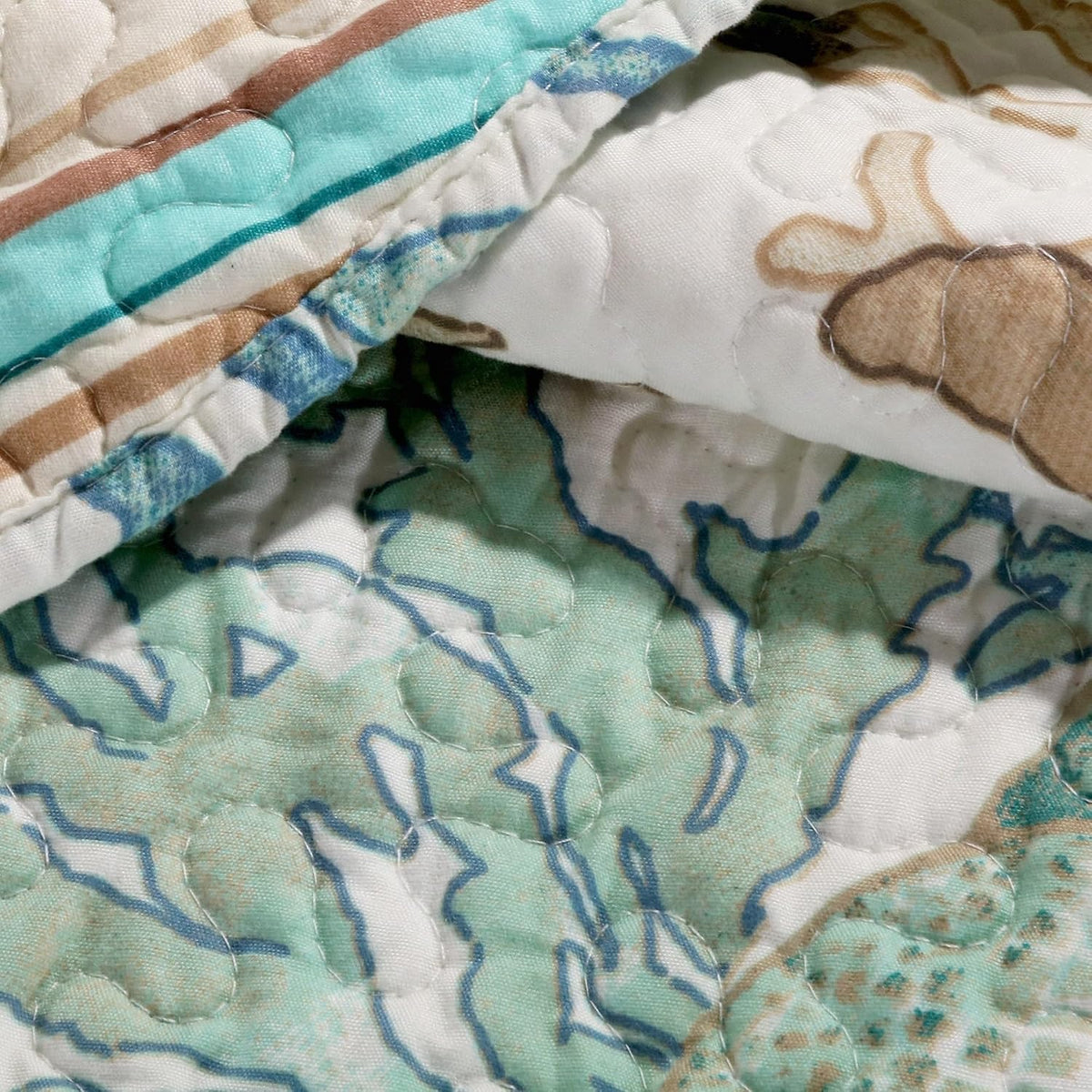 Barefoot Bungalow Atlantis Coastal Quilt Set, 5-Piece King/Cal King, Jade - image 11