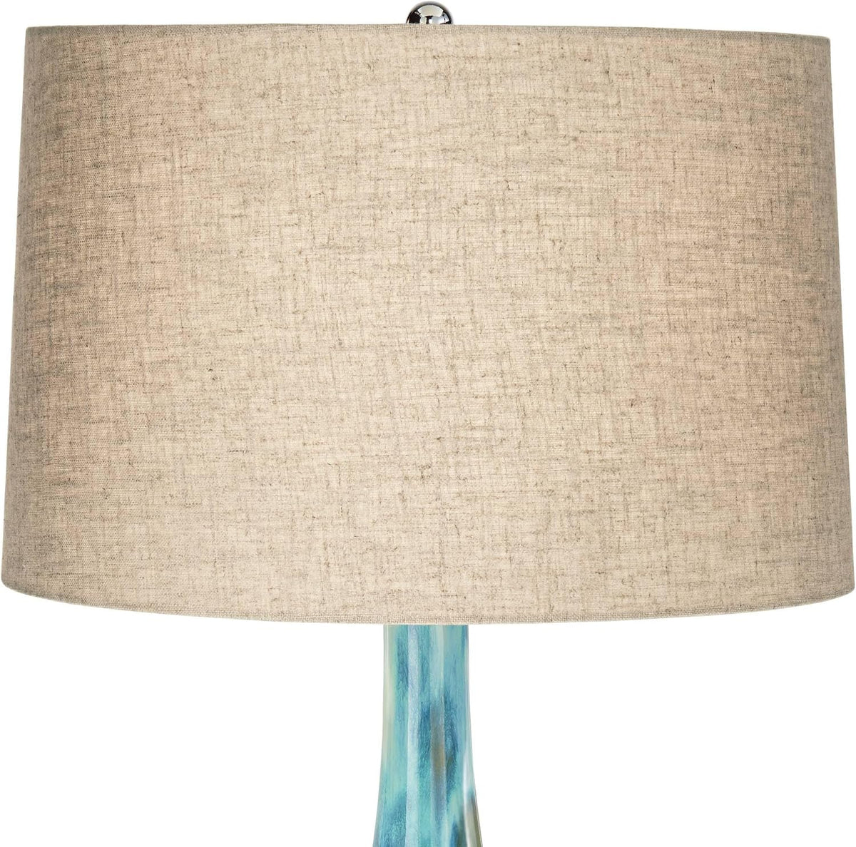 29 1/2" Tall Table Lamps Set of 2 Blue Green Ceramic Coastal Modern - image 7