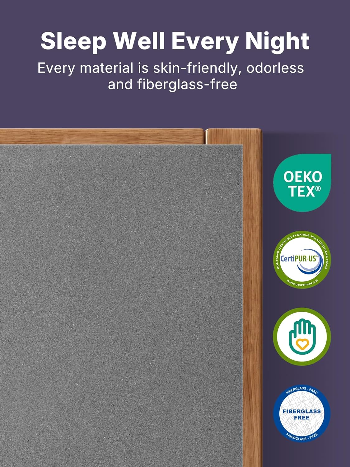 3 Inch Queen Size Extra Firm Mattress Topper, High Density Foam - image 2