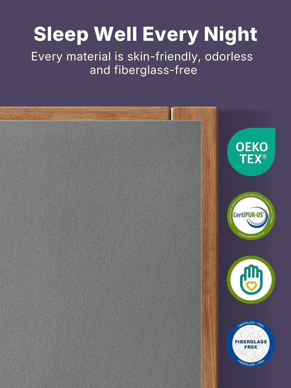 3 Inch Queen Size Extra Firm Mattress Topper, High Density Foam - image 2