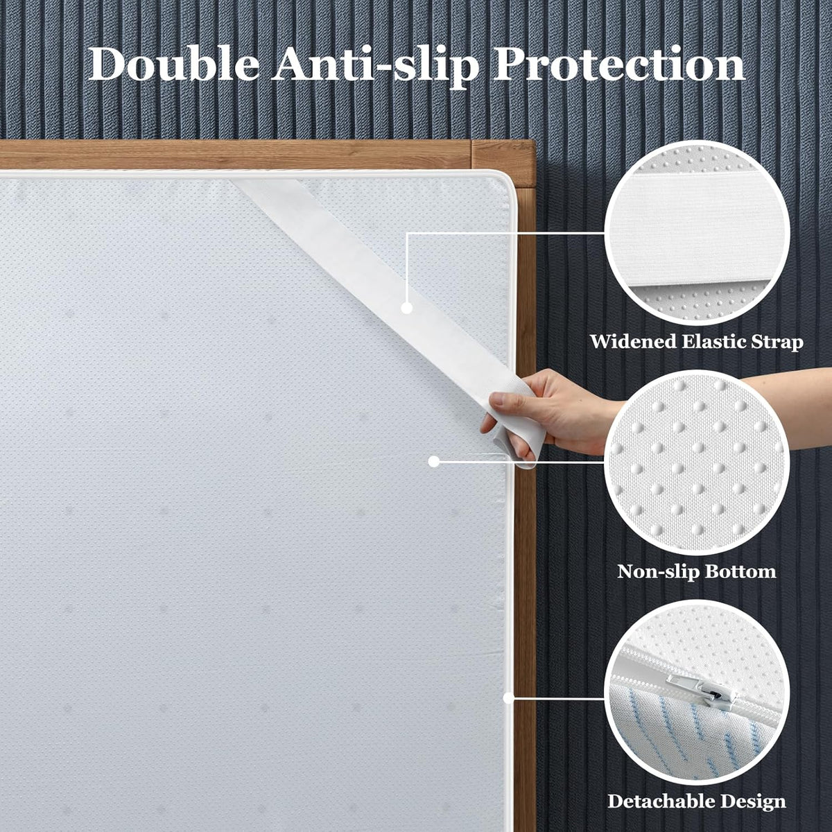 4 Inch Queen Size Extra Firm Mattress Topper, No Odor - image 5