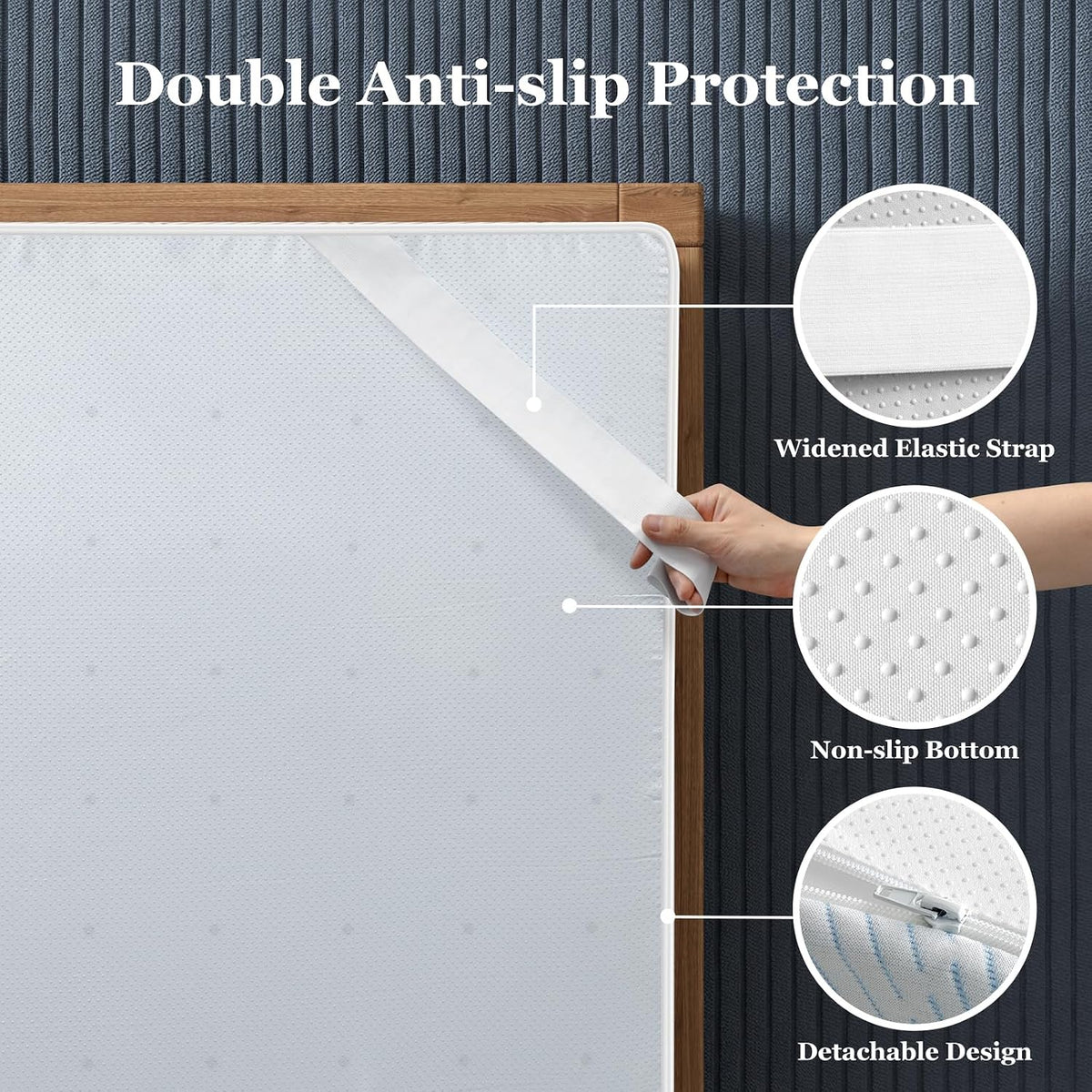 4 Inch Queen Size Extra Firm Mattress Topper, No Odor - image 5
