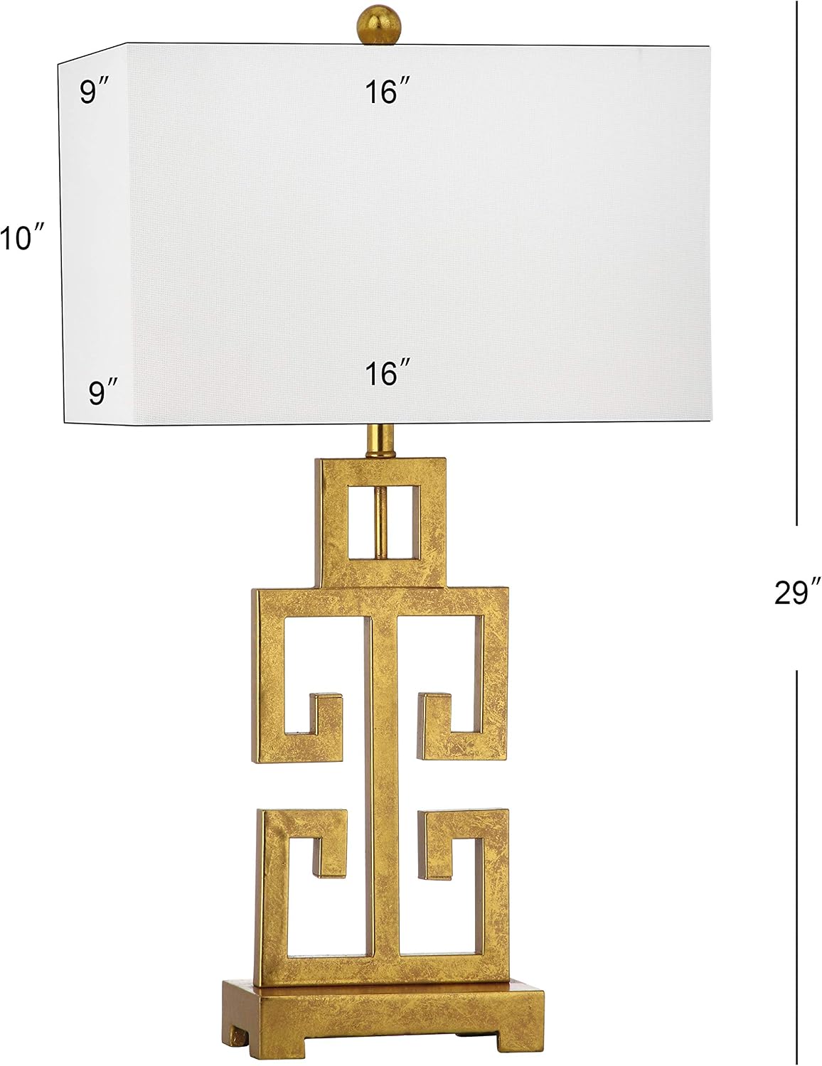 Greek Key Table Lamp Set of 2, 29" LIT4305A-SET2 - image 3
