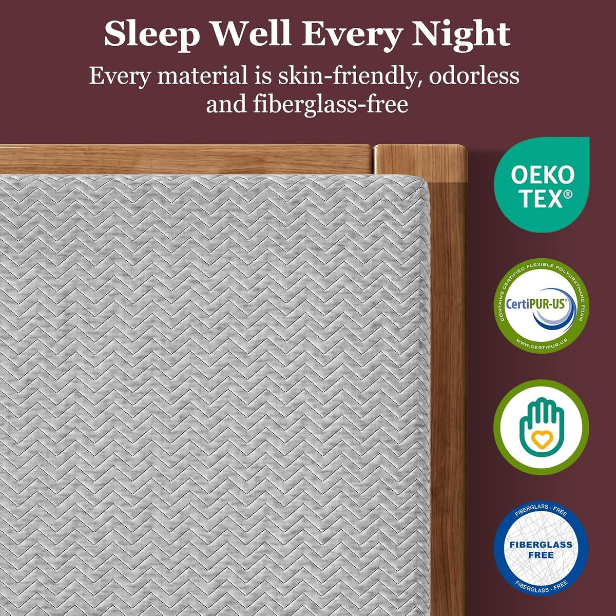 3 Inch King Size Extra Firm Mattress Topper for Pressure Relief - image 3