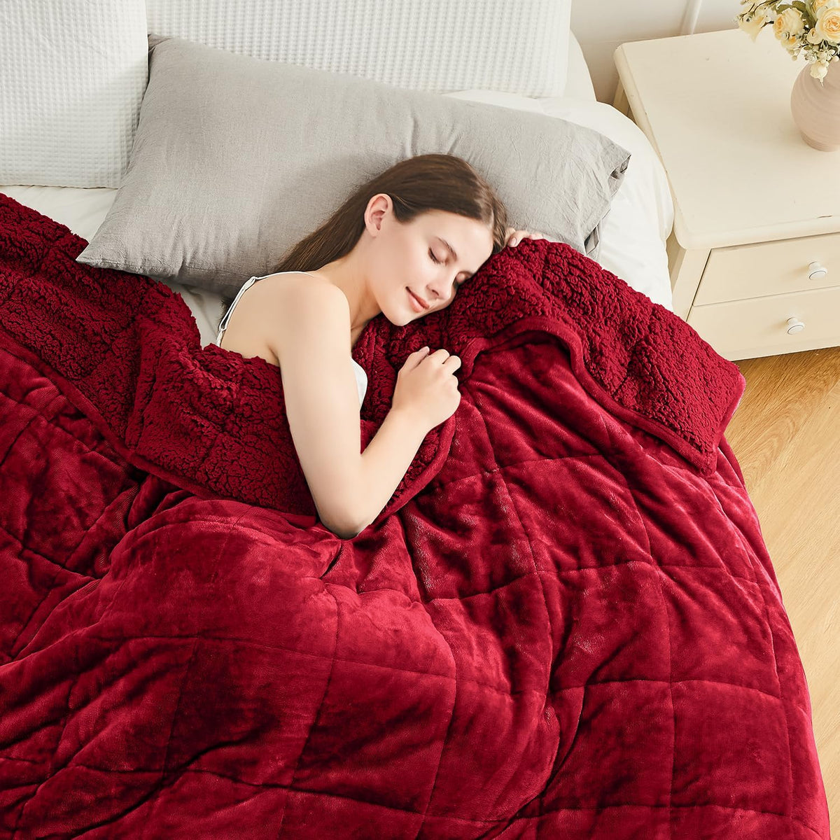 Weighted Blanket 20lbs for Adults King Queen Size 90"x90" Soft - image 9